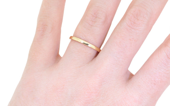 2mm 14k Gold Band in rose gold