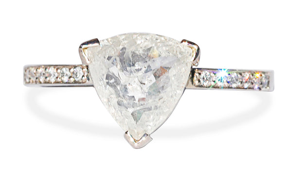 1.62 Carat Arctic White Diamond Ring in White Gold