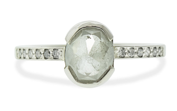 1.45 Carat Oval-Cut Icy White Diamond Ring in White Gold