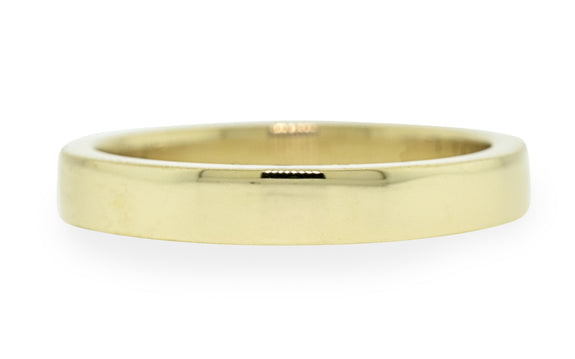 Men's Flat Gold Wedding Band - 4mm width