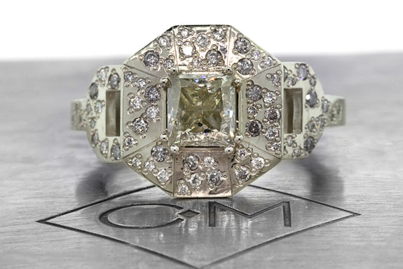 1.15 Champagne Diamond Ring front view