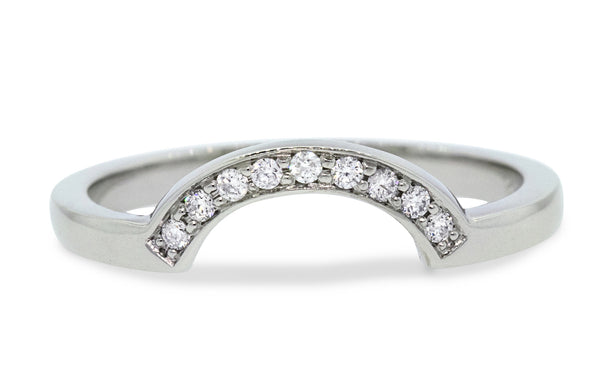 CM Curved Shadow Band with White Diamonds on a model's hand