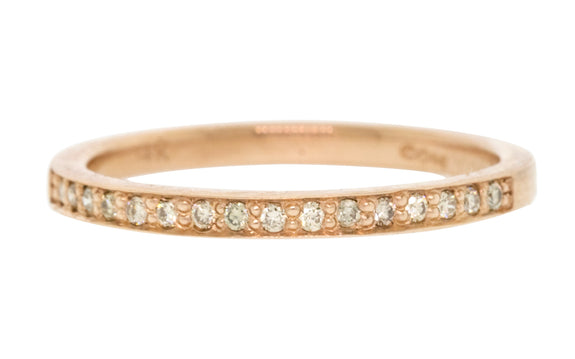 THREE ROW HALF ETERNITY WEDDING RING WITH CHAMPAGNE DIAMONDS – Transcend  Fine Jewellery