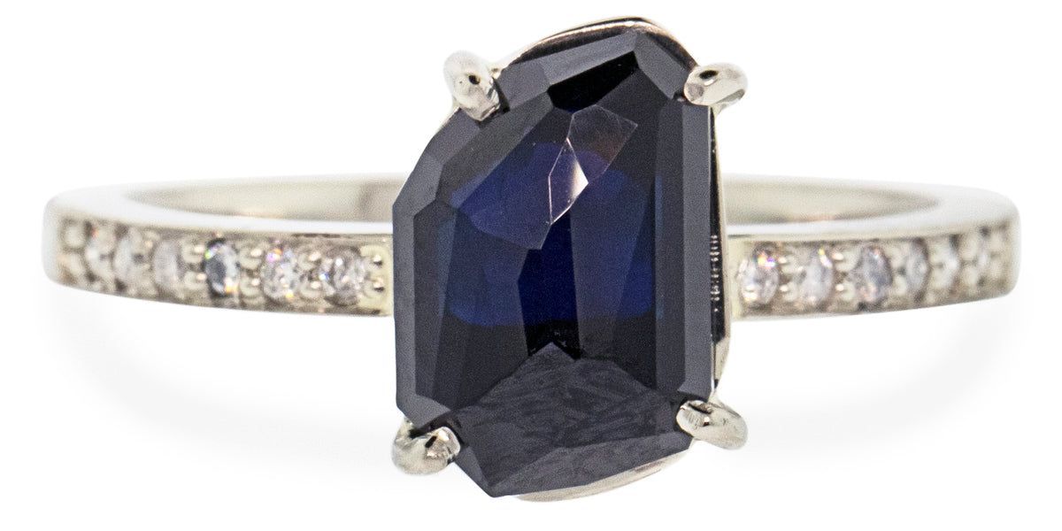 7.64 Carat Certified Blue Ceylon Sapphire and Diamond Engagement Ring –  Katherine James Jewellery